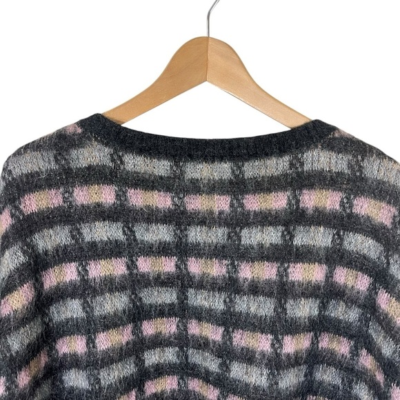 PRADA Maglieria Mohair Wool Windowpane Short Sleeve Sweater - Picture 7 of 15